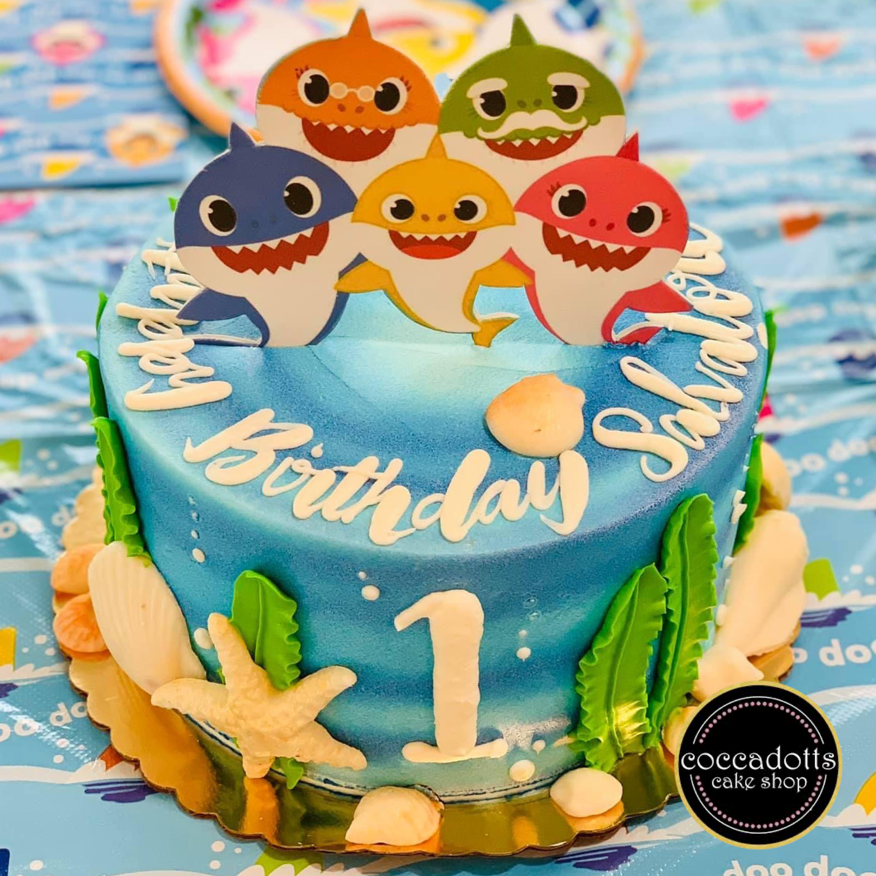 Baby Shark Cake (Blue) | Afters Bakery